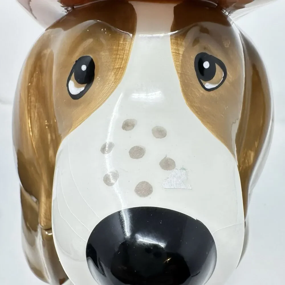 The Pioneer Woman Charlie Cookie Jar Blue Boots Basset Hound Dog Cowboy Hat -12”